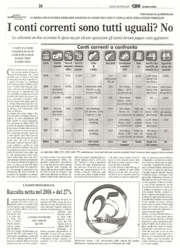 Tcmnti correnti sono tutti uguali? N o