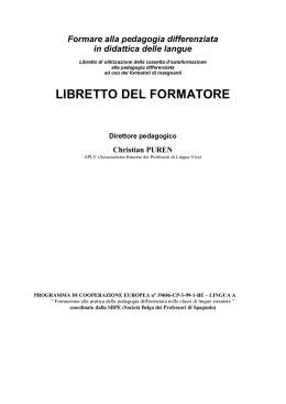 libretto del formatore - Association des Professeurs de Langues