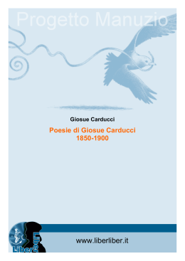Poesie di Giosue Carducci