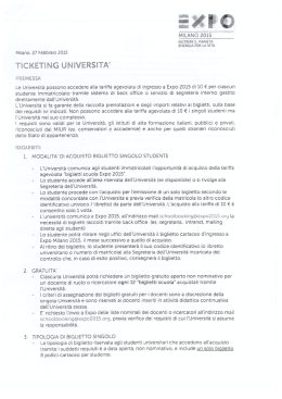 Ticketing Università