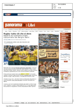 Dalla rassegna stampa. Panoramalibri.it 15.12.10