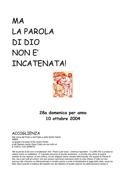 ma la parola di dio non e` incatenata!