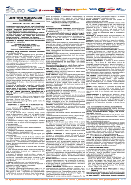 LIBRETTO DI ASSICURAZIONE