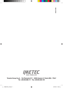 www. imetec.com Tenacta Group S.p.A. Via Piemonte 5/11 24052