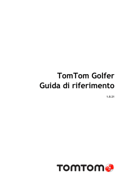 TomTom Golfer Guida di riferimento