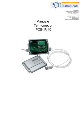 Manuale Termometro PCE-IR 10