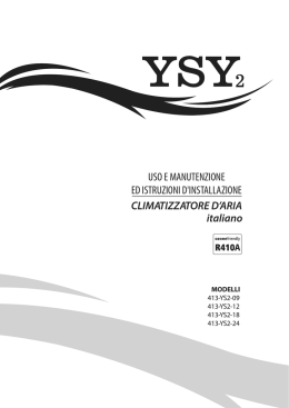 USO E MANUTENZIONE ED ISTRUZIONI D`INSTALLAZIONE