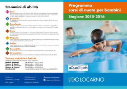 Programma corsi di nuoto per bambini