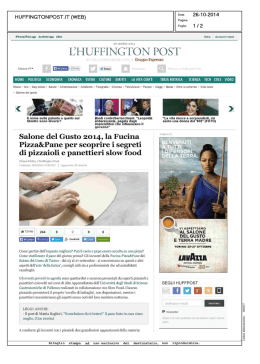 26-10-2014 - Content Management Slow Food