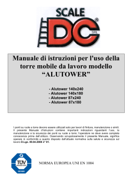 Manuale di istruzioni per l`uso della torre mobile da lavoro modello