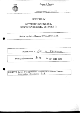 settore iv - Comune di Capaccio