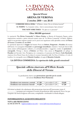 Speciale offerta riservata all`Ufficio Scuola della Diocesi di Verona