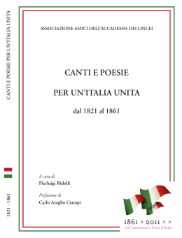 canti e poesie per un`italia unita