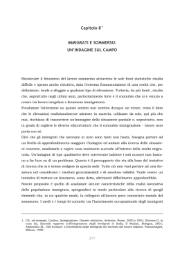 Immigrati e sommerso: un`indagine sul campo