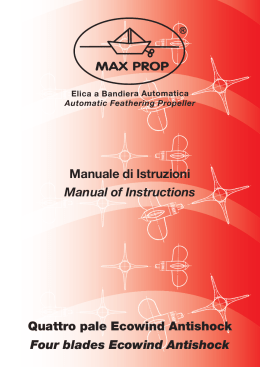 Manuale di Istruzioni Manual of Instructions Quattro pale Ecowind