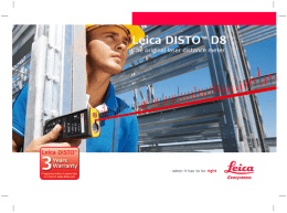 Leica DISTO&trade; D8 - Leica Geosystems