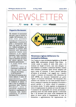 NEWSLETTER 2 ottobre 2014