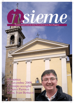 Numero 2 - Novembre 2009 - Parrocchia di Santa Maria Maggiore