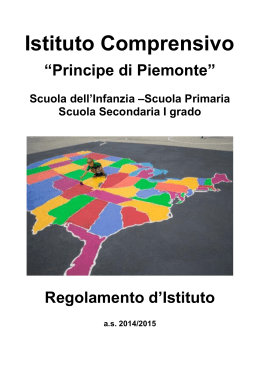 regolamento di Istituto - Istituto Comprensivo Principe di Piemonte di