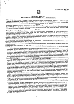 Ordinanza - Vendite
