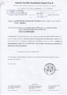 Istituto Vendite Giudiziarie Napoli S.p.A. Albo n. 837
