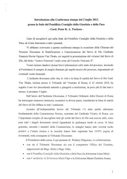 Introduzione alla Conferenza stampa del 2 luglio 2012