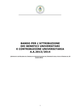 Bando Unife 2013-2014 - Università degli Studi di Ferrara
