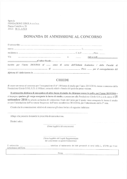Borsa di Studio - Fondazione Girola