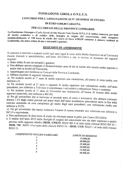 Concorso di assegnazione per 150 Borse di Studio