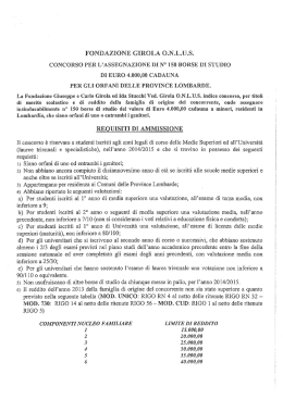 Borse di studio Girola onlus - Comune di Almenno San Bartolomeo