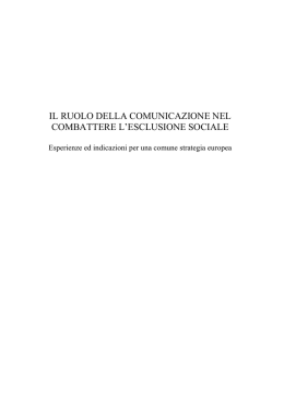 il ruolo della comunicazione nel combattere l`esclusione