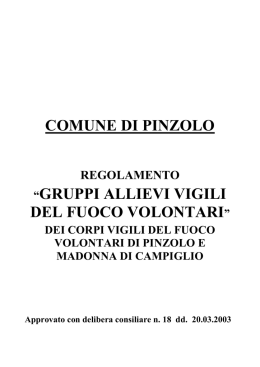 gruppi allievi vigili del fuoco volontari