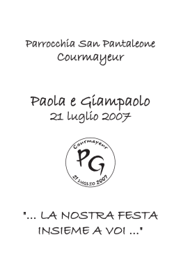 Scarica il libretto della messa - Paola e Giampy :: 21 luglio 2007