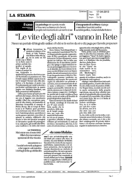 la stampa - Curriculum