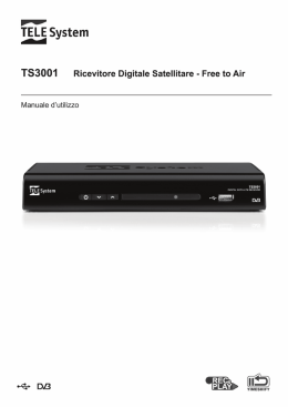 Manuale decoder satellitare TS3001 Manuale