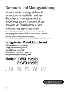 Gebrauchs- und Montageanleitung Modell: EWKL 1220Z2 EKWR