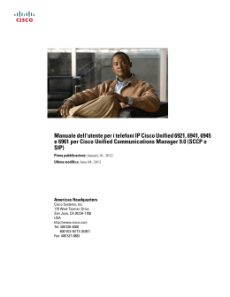 Manuale dell`utente per i telefoni IP Cisco Unified 6921, 6941, 6945