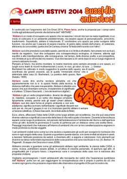 Sussidio animatori completo pdf - Campi estivi oratorio per ragazzi