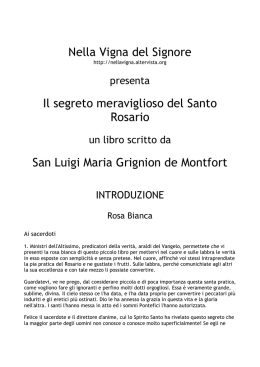 Il segreto meraviglioso del Santo Rosario
