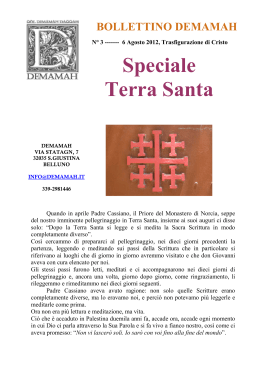 Speciale Terra Santa 2012