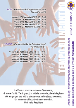 Scarica il Libretto dei VESPRI - AGESCI