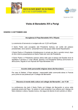 Visita di Benedetto XVI a Parigi