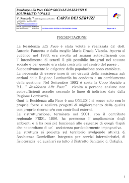 carta dei servizi 2016