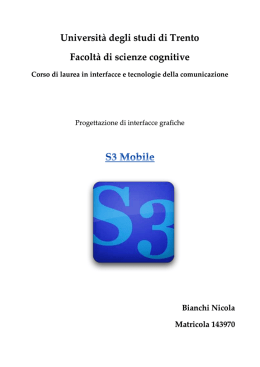 Universit&agrave; degli studi di Trento Facolt&agrave; di scienze