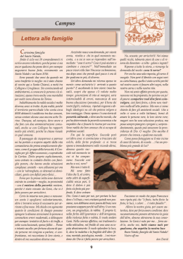 Lettera alle famiglie