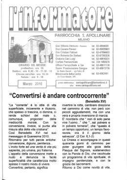 Informatore 2010-03 - Parrocchia di Sant`Apollinare in Baggio