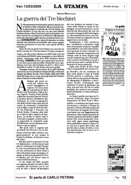 La guerra dei 3 bicchieri