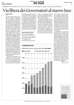 Via libera dei Governatori al nuovo Isee