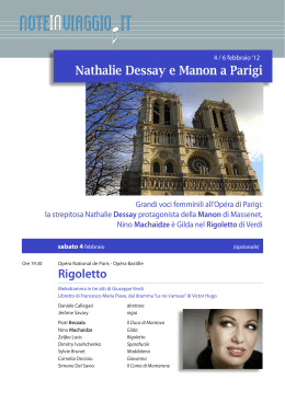 Rigoletto Nathalie Dessay e Manon a Parigi