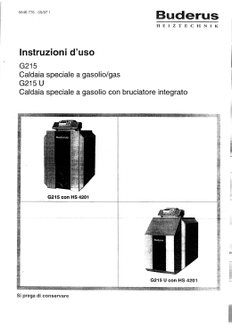 BUDERUS manuale uso Logano G215 WS